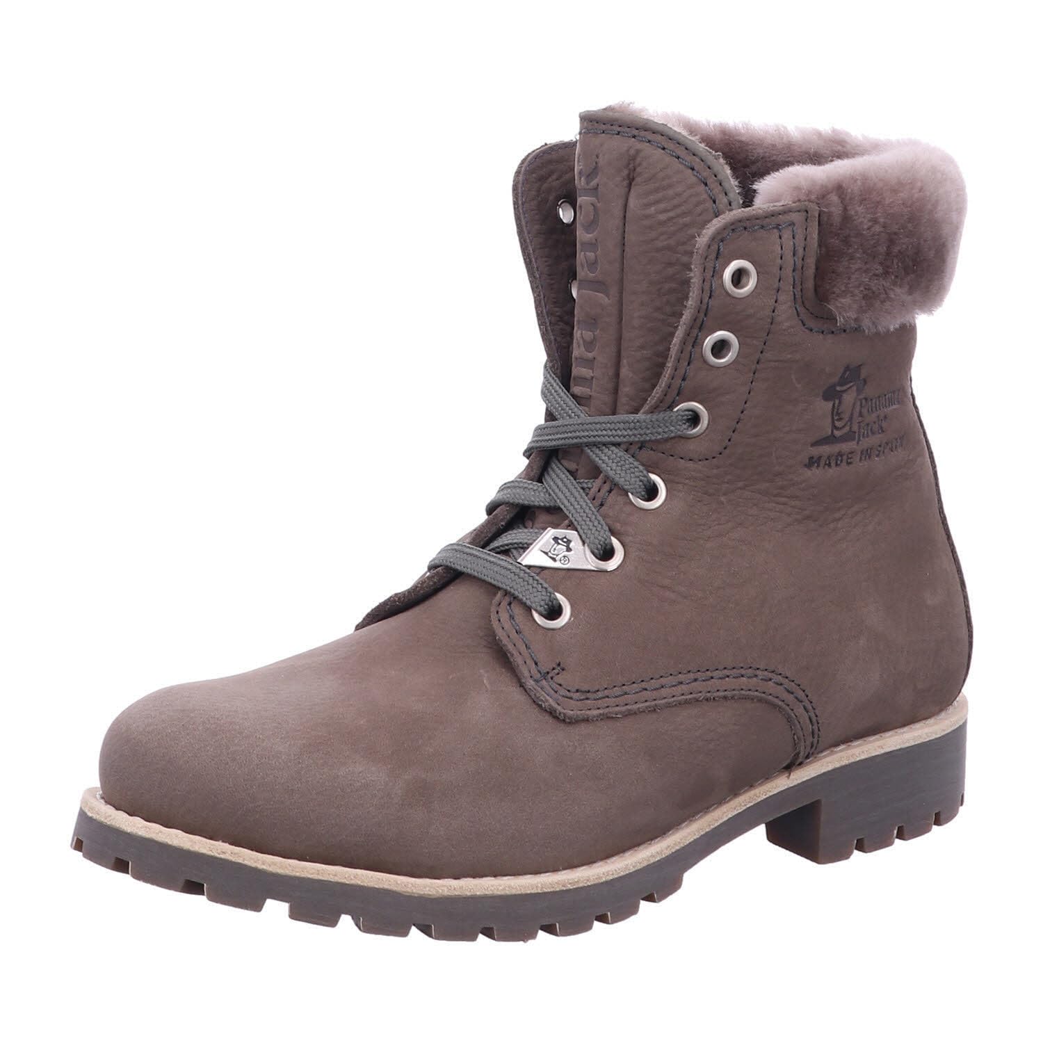 Panama Jack Women's Panama 03 Igloo Combat Boots, Grey (B20 Nobuck Gris), 5 UK