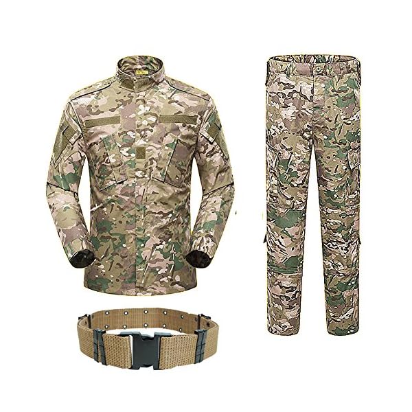 H World Shopping Taktische BDU-Kampfuniform, Jacke und Hose, Anzug für Armee, Militär, Airsoft, Paintball, Jagd, Schießen, Kriegsspiel, Wüste, Digital (AOR1
