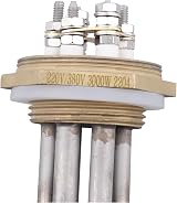 DERNORD 220V 3000W 1-1/4 Inch 3U Heating Element Copper Flange Water Tank view 5