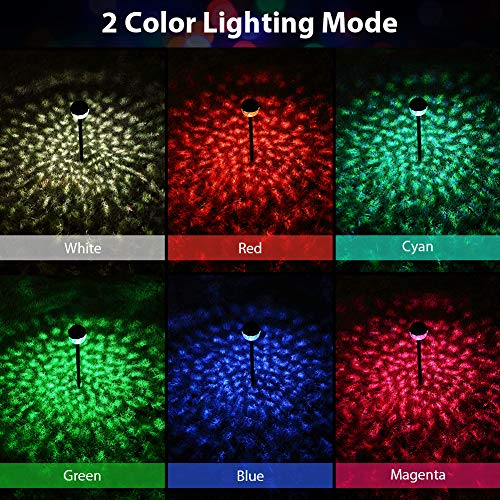 Vorally Solar Landscape Lights Outdoor Solar Pathway Lights Color Change Solar Garden Lights for Lawn, Patio, Yard, Walkway, Driveway (2 Pack) - Thumbnail 2