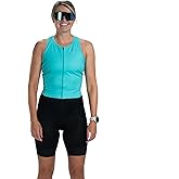 Zoot Women’s Core Sleeveless Tri Aero SLVS FZ Racesuit, Quick-Dry Sleeveless Triathlon Suit with Chamois & Race Storage