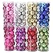 Sea Team 30ct Christmas Ball Ornaments Shatterproof Christmas Tree Baubles Decorations with Tied Strings for Holiday Wedding Party Decor, Glitters-free Easy to Clean, 2.36