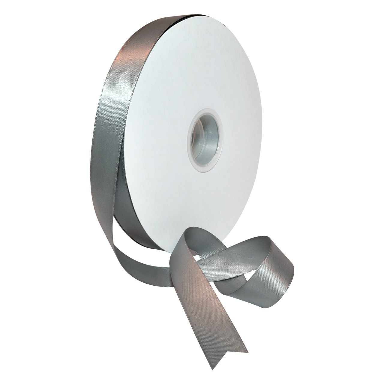 Photo 1 of Morex Ribbon Double Face Satin Ribbon 7/8" X 100 YD Silver Ribbon for Gift Wrapping, Birthday Gift Cards, Satin Dress for Women, Silk Ribbons for Crafts, Wedding Gifts for Couple