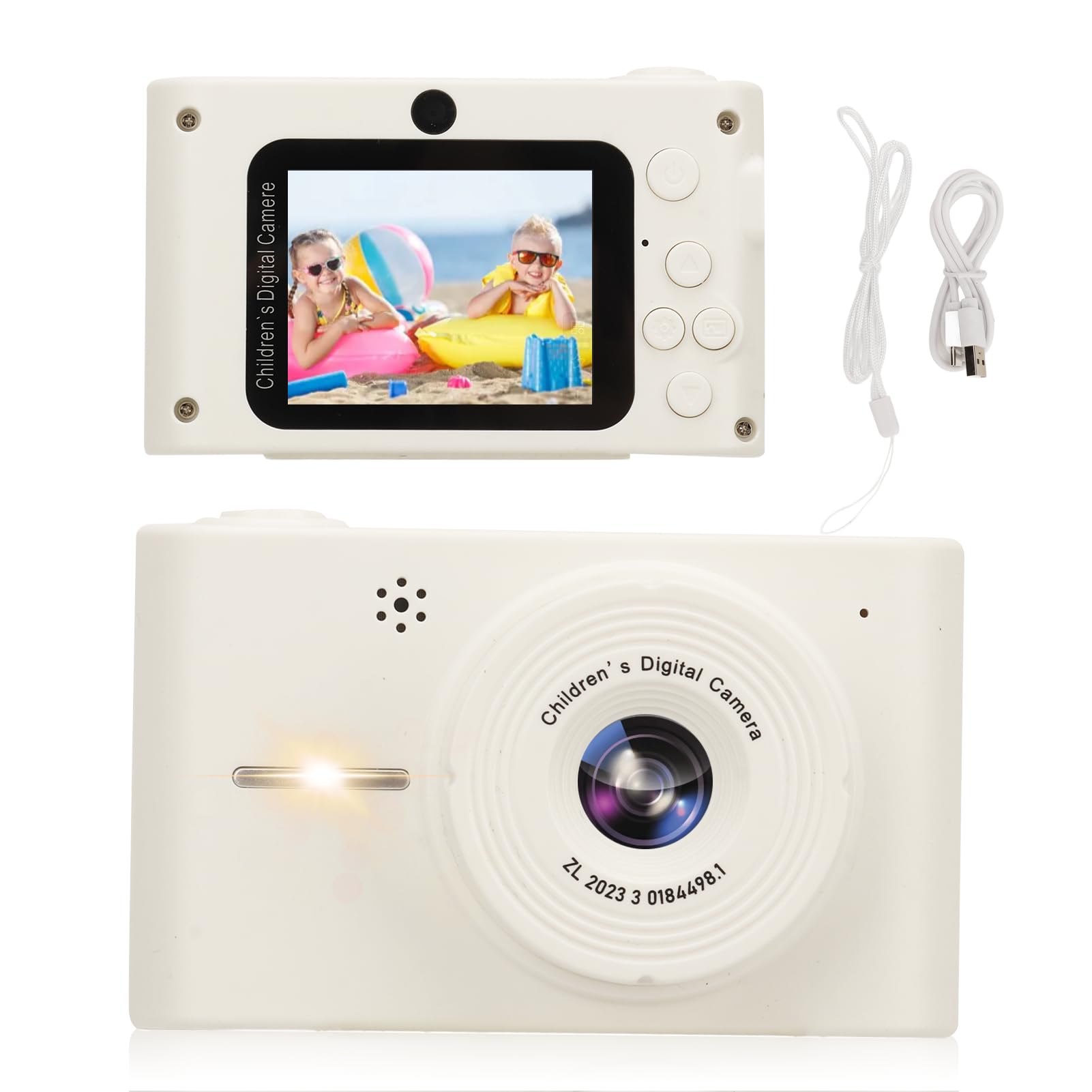 Digital Camera, FHD 1080P 40MP Camera for Photography, 8X Zoom Point and Shoot Digital Camera, Anti Shake Compact Small Camera for Teens Boys Girls (White)