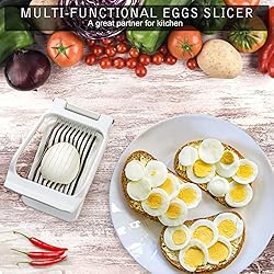 Kjfeoiye Egg Slicer, Egg Slicer for Hard Boiled