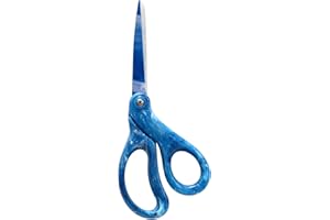 LIVINGO Scissors All Purpose - 8" Sharp Heavy Duty Shears for Office Crafting DIY Cutting Paper, Fabric, Stainless Steel, Comfort Grip, Gradient Blue