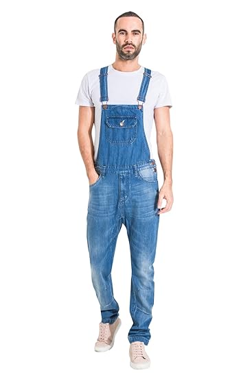 mens overalls light wash