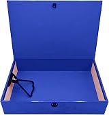 ED 5 x Pukka Foolscap A4 Glossy Box Files Navy 70mm Spine with Clip Lock view 3