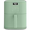bella 6 Qt Slim Air Fryer, Fits-anywhere™ Kitchenware, EverGood™ Ceramic Nonstick Coating, Adjustable Temperature, 6 Preset Cooking Options, 60 Min Auto Shutoff w Audible Tone, 5lb Capacity, Seaglass