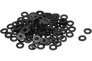 uxcell 120Pcs M4 Nylon Flat Washers 4mm ID 8mm OD 1mm Thick Plain Washer Grommets Plastic Sheet Gasket Fastener Sealing Space