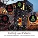 BEIYI HOME-US Christmas Projector Lights Green & Red Laser Lights Laser Show Star Light Shower RF Wireless Remote 6 Patterns IP44 Waterproof for Xmas Garden Decorations