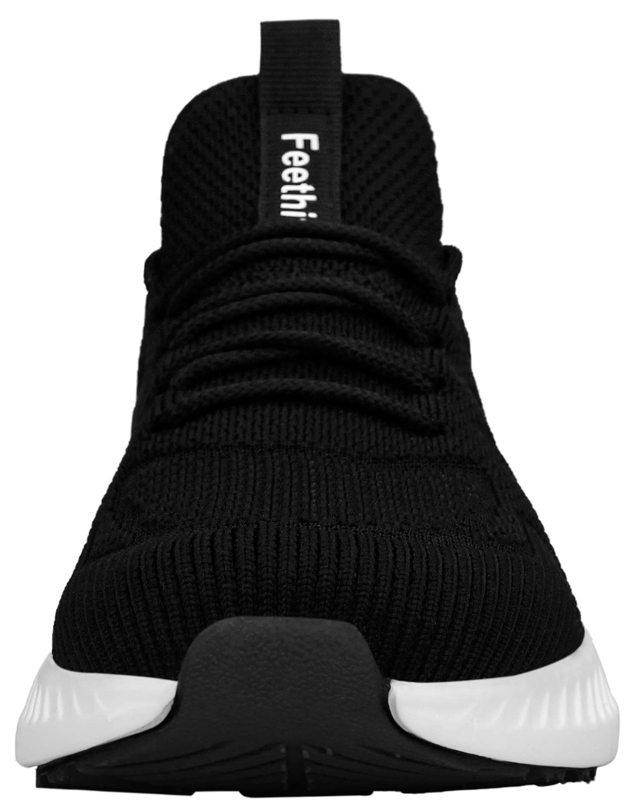 Feethit Sneaker Herren Schuhe Sportschuhe Laufschuhe Turnschuhe Herren Tennis Fitness Jogging Walkingschuhe Leichtgewichts Atmungsaktiv Freizeit Straßenlaufschuhe Schlüpfen Schuhe Schwarz & Weiß 43 EU 4