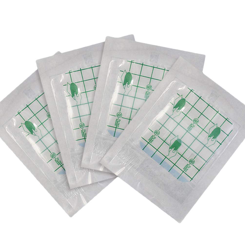 10Pcs Waterproof Transparent Plasters: 7×6 cm Large Adhesive Island Dressings - Showerproof Wound Protector for Burns, Cuts, Blisters & Post-Op Care - Sterile Breathable Film for Swimming
