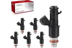 AISHAN 6PCS Fuel Injectors 8 Holes Compatible with Honda Accord Odyssey Pilot Ridgeline 3.5L V6 MDX TL Replace# 842-12289 16450-RCA-A01