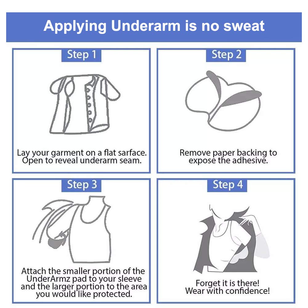 Large Underarm Sweat Pads for Women and Men Fight Hyperhidrosis [100 Pack], CANAGROW Armpit Sweat Pads Comfortable Unflavored, Non Visible, Extra Adhesive, Disposable, Sweat Free Armpit Protection : Beauty