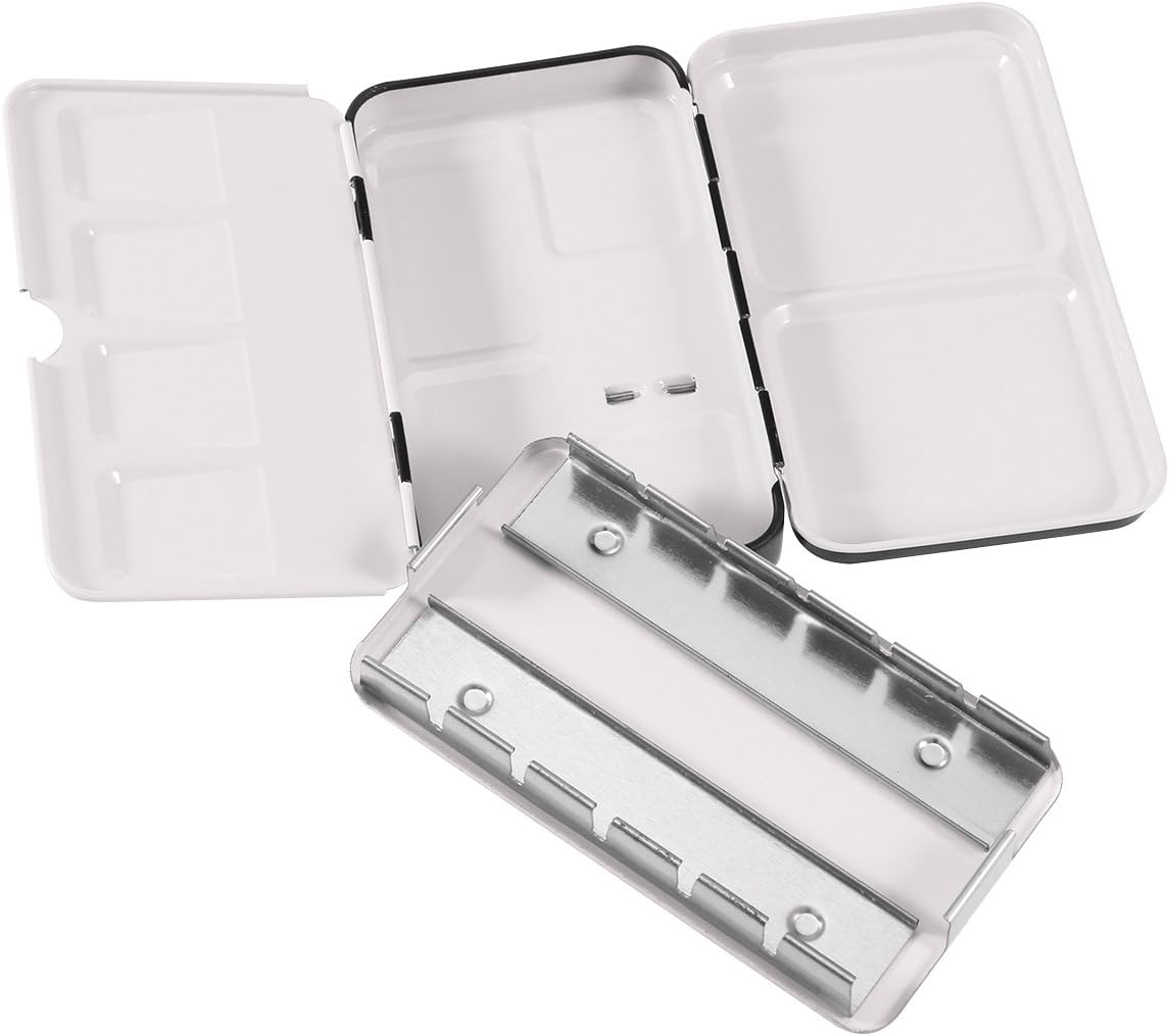 KAIMENG Acuarela Lata Caja de Metal Vacía, con 12 Mitad Sartenes: Amazon.es: Hogar