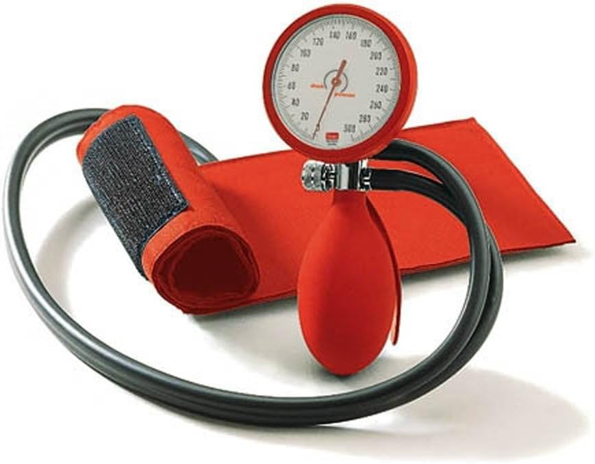 Blutdruckmessgerät boso clinicus II mit Klettenmanschette, rot