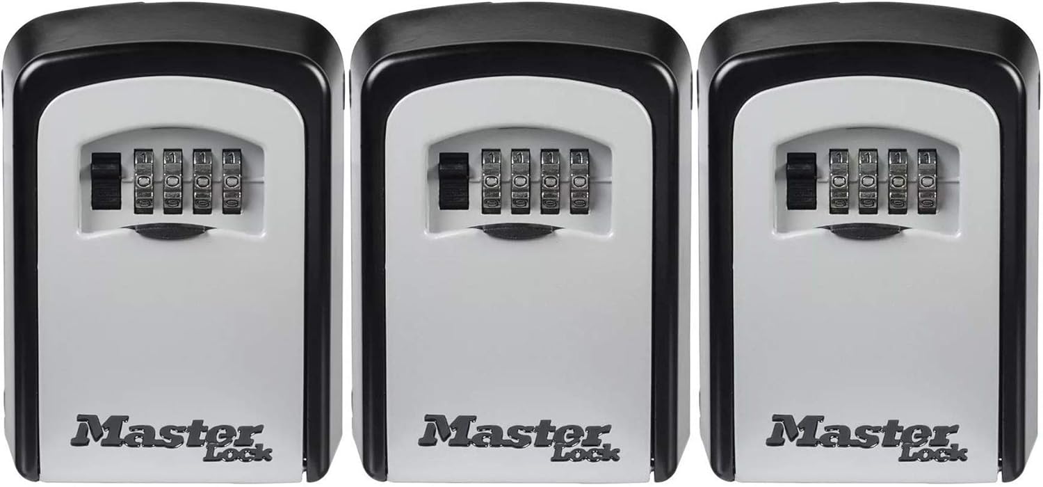 Master Lock 5401D Set Your Own Combination Wall Mount Lock Box, 5 Key