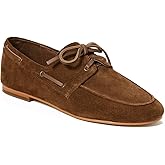 FJQNXGY Women's Boat Shoes Lace Up Cute Bow Tie Loafer Shoes for Women Closed Round Toe Flat Shoes for Casual Daily Wear