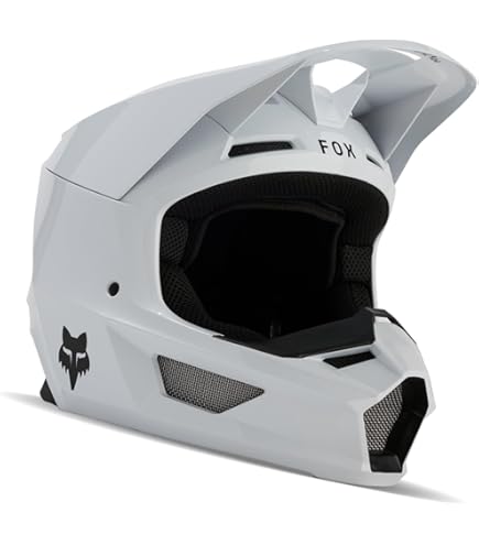 Motorcycle Helmet Fox V1 Helmet White Pilot Helmet Fox V1 Helmet