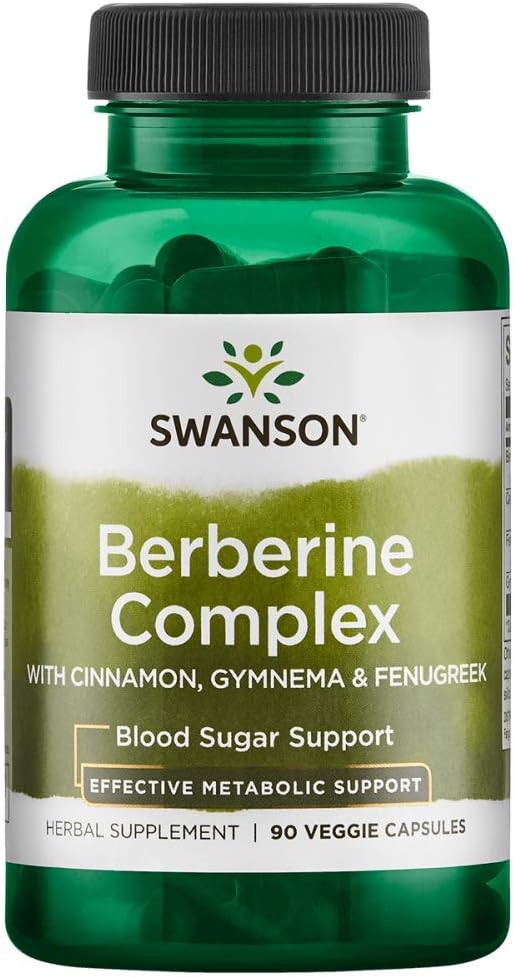 Swanson Berberine Complex w/Cinnamon Gymnema & Fenugreek 90 Veg Capsules: Health & Personal Care