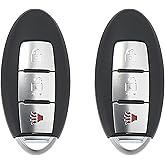 X AUTOHAUX 2pcs 315MHz CWTWB1U808 Replacement Smart Proximity Insert Keyless Entry Remote Key Fob for Nissan Quest Juke 2011-2017 for Nissan Cube 2010-2014 3 Buttons 46 Chip Car Key