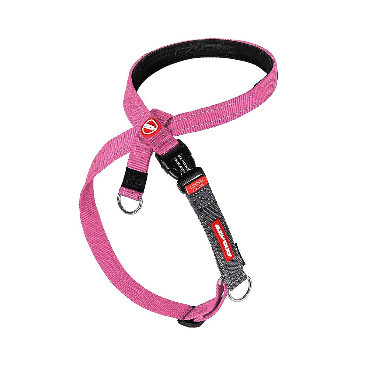 EZYDOG Crosscheck Training Harness - Anti Pull, Reflective, Adjustable Size (XS, Pink) for Small, Medium & Large Dogs
