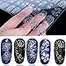 Warm Girl 108Pcs 3D Silver Flower Nail Art Stickers Decals Stamping DIY Decoration Tools