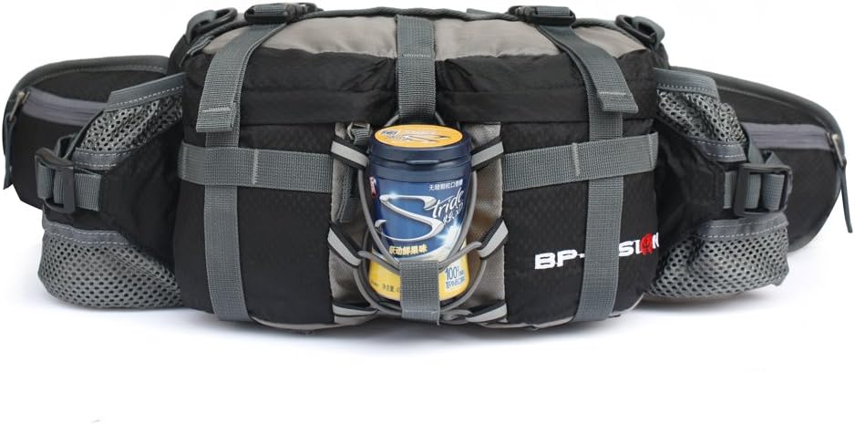 AFFINEST Outdoor Waterproof Fanny Waist Pack Multifunctional Storage Lumbar Bag with 2 Water Bottle Holder for Hiking Camping Climbing Hunting Ski Fishing