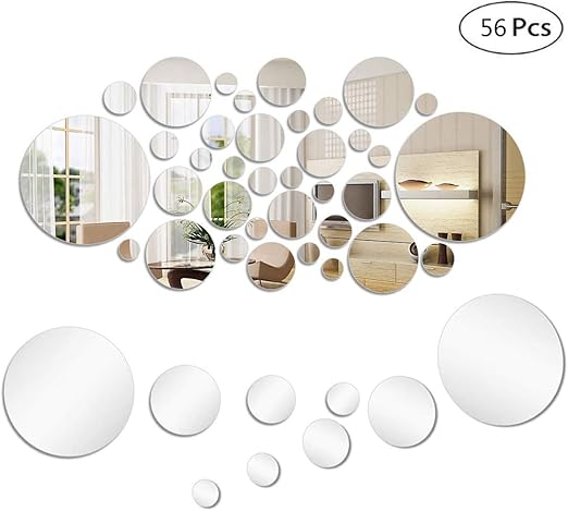 Mengger Espejos Pared Decorativos Adhesivos Hojas Pegatinas Auto
