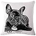 Qudasar PDTXCLS Yasirona Diorama 17.7x17.7 Inch (45x45 cm) Cotton Linen Square Personalized Decorative Throw Pillow Case Cushion Cover Lovely French Bulldog Series Cushion Covers Pillow Cases (#001)