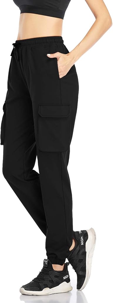 Amazon.com: HISKYWIN Pantalones de deporte para mujer, con cordón en la  cintura, pantalones de algodón, pantalones de salón de entrenamiento, con  bolsillos: Clothing