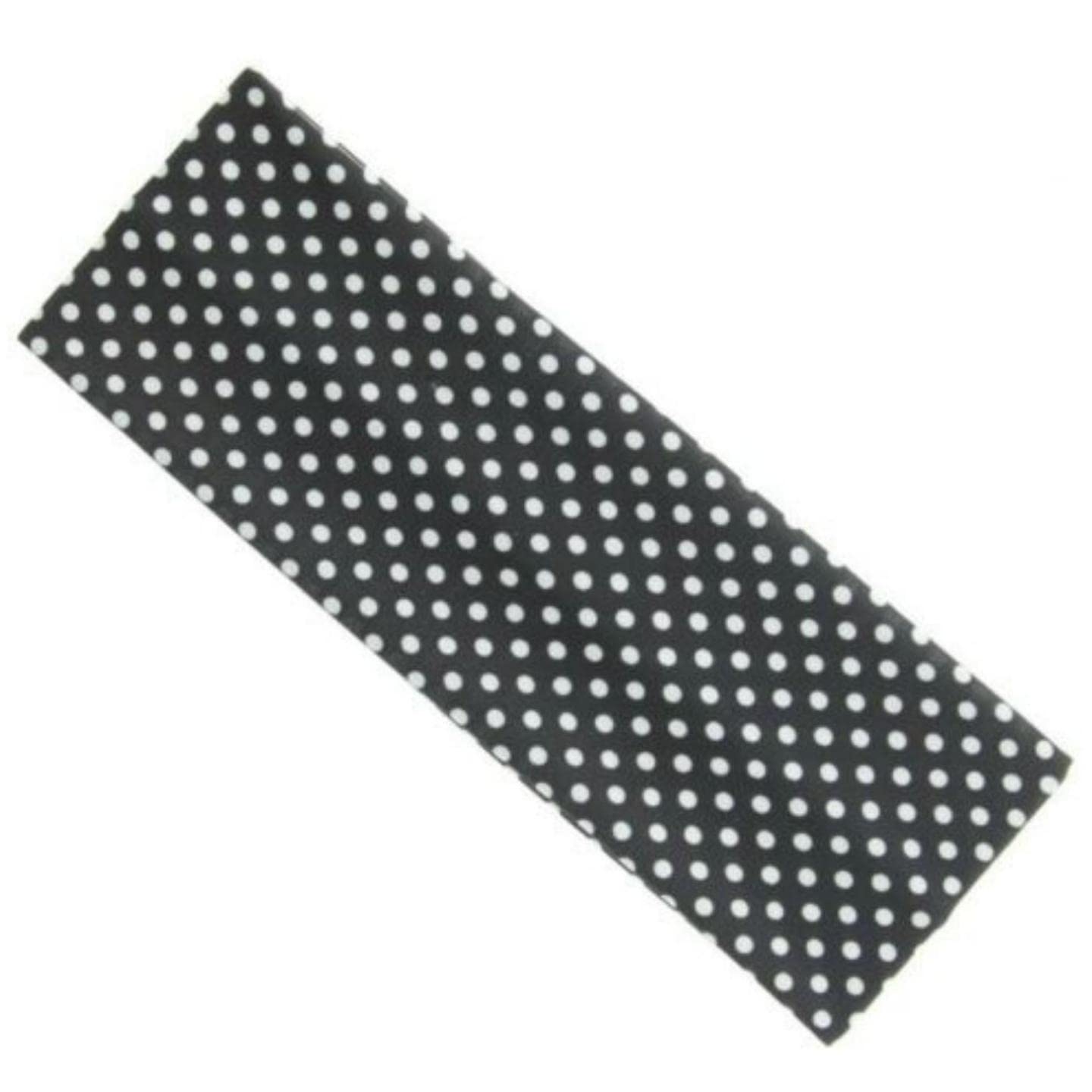 Topkids Accessories Yoga Headband Head Band Kylie Hairband Hair Band Hair Bandeau Stretchy Elastic Gym Sports Fabric For Women, Men and Boys, Girls (7cm / 2.7", Black Mini Polka Dot)