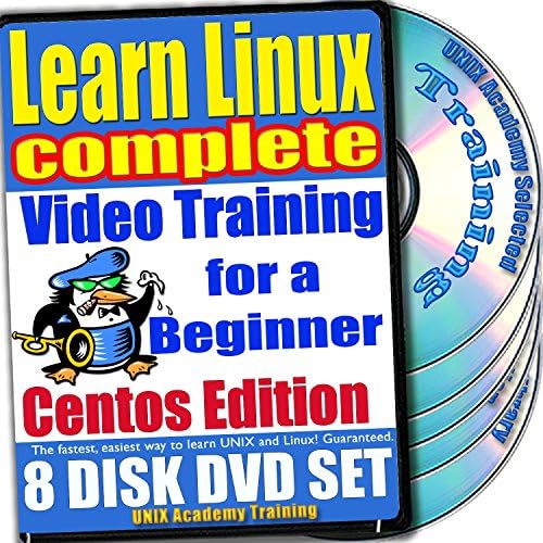 Learn Linux Complete for a Beginner Video Training and Four Certification Exams bundle, CentOS Edition. 8-disc DVD Set