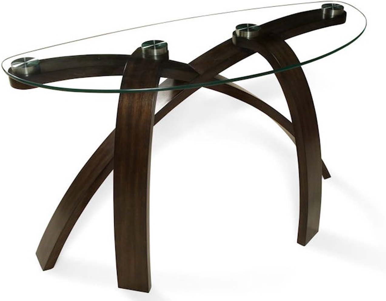 Best Dark Brown Tempered Glass Sofa Table