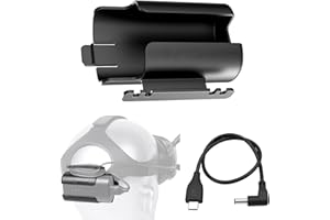 BEHORSE Avata Goggles 2 Battery Holder Bracket Protector Clip + Power Cable DJI Avata Goggles 2 Accessories(Not for FPV Goggles V2), Black