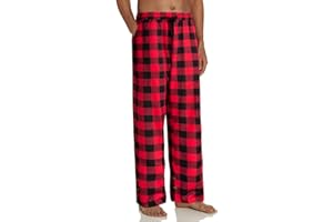 Alimens & Gentle Mens Heavyweight Flannel Plaid Pajama Pants 100% Cotton Sleep Lounge Pant