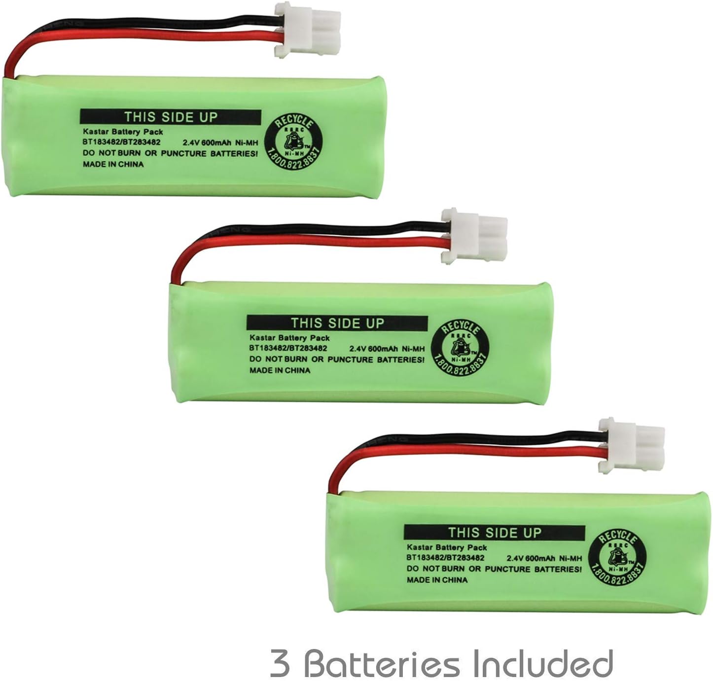 Kastar 3Pack BT183482 / BT283482 Cordless Phone Battery Ni
