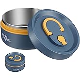 TOPPERFUN Small Insulated Lunch Box, 4.52x2.55in Stainless Steel Portable Lunch Box, Mini Insulated Food Jar, Multi Function Food Storage Container for Preserving Food