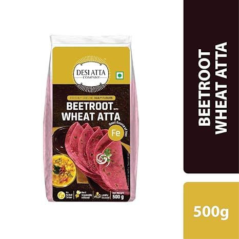 DESI ATTA CO Beetroot Wheat Atta 500 G