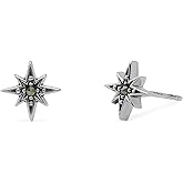 Boma Jewelry Sterling Silver Marcasite North Star Stud Earrings