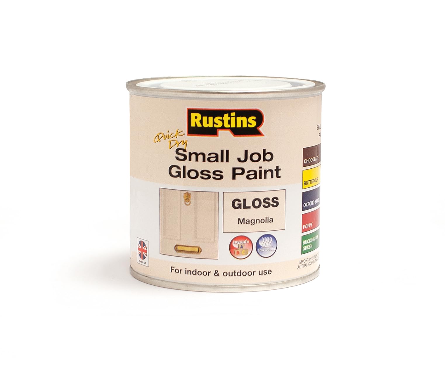 RUSTINS Small Job Gloss Paint Magnolia 250ml