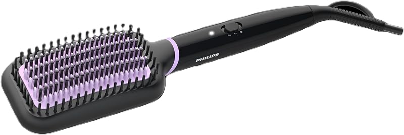 Cepillo Alisador StyleCare, con Tecnologia ThermoProtect, Revestimiento Ceramico, 2 posiciones de Temperatura, Pelo Liso Natural en 5 minutos, BHH880/00, Negro