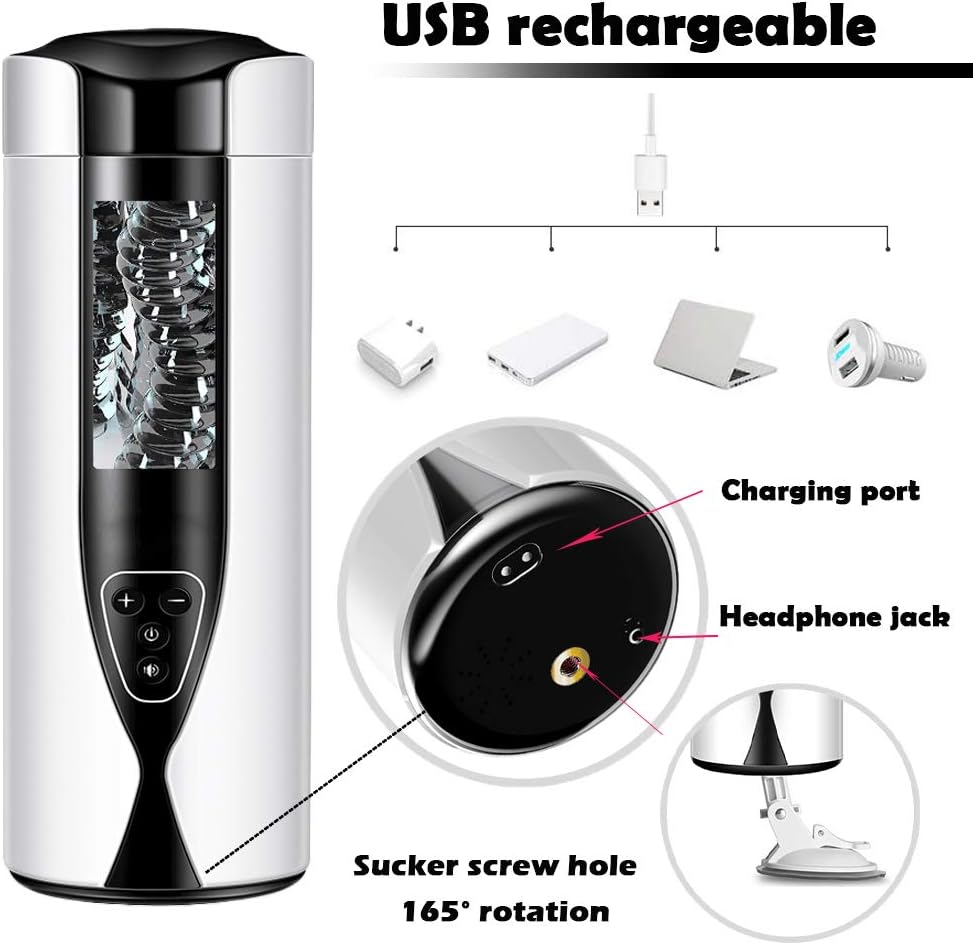 Automatic Piston Cup Sucking Electric Massage Cup Sexy Underwear for Man Strong Vibranting Pocket Puss-ey Stroker, 2 in 1 Rechargeable Pussy Multiple Speeds Sucking Vibrating Tool for Men