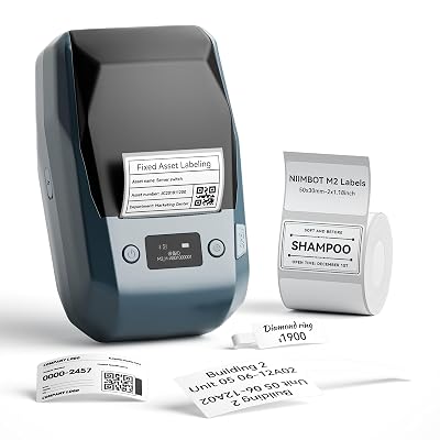 NIIMBOT M2 2 Inch Thermal Transfer Label Maker, 300DPI Bluetooth Label Printer, Label Maker Machine for Office, Garden, Lab, Outdoor Equipment, Cable, Jewelry, 8-10 Years Duration for Label No Fade