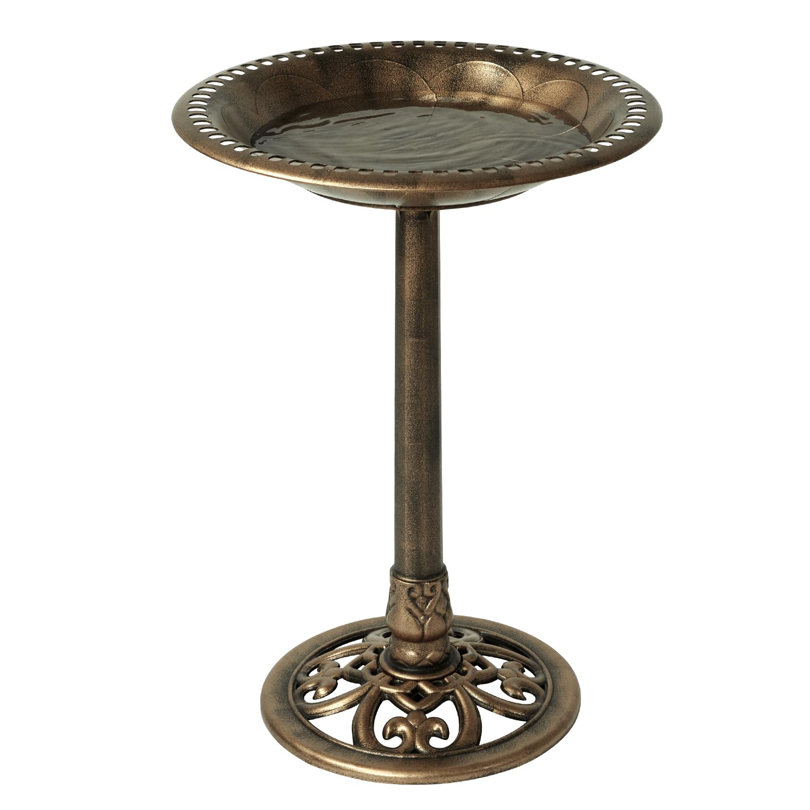 Photo 1 of Backyard Expressions Outdoor Garden Bird Bath - Bronze - Weather Resistant Polyresin - 27 Inch