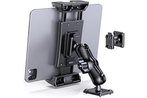 XWXELEC Tablet Holder car Mount Heavy Duty Drill Base, for iPad Pro Air Mini, Samsung Galaxy Tab, Other 4.5-125" Cell Phone and Tablet, iPad Holder for Desk/Car/Wall/Truck/Commercial Vehicles Dash