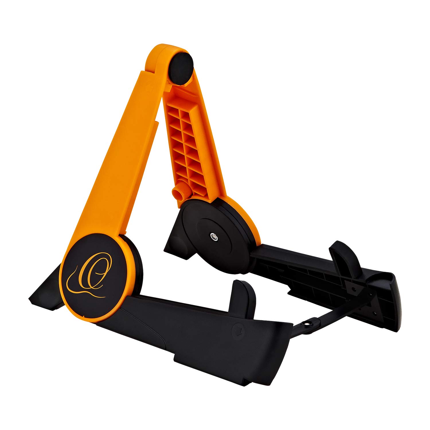 Ortega Guitars OPUS-1ORBK Portable Ukulele Stand for All Sizes and Types, Orange/Black