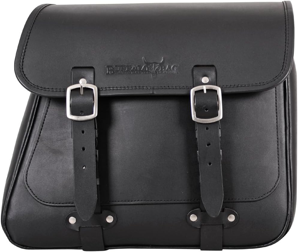 'Buffalo Bag Saddle Bag SEATTLE 17 Litres – For the Right Side with Shock Absorbers – suitable for all Harley Davidson Sportster Models 1995 ONWARDS/Not Suitable for XR Models