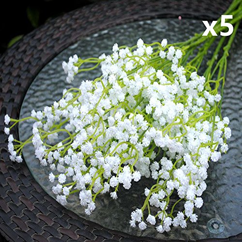 Get orange artificial white babysbreathgypsophila bouqu…